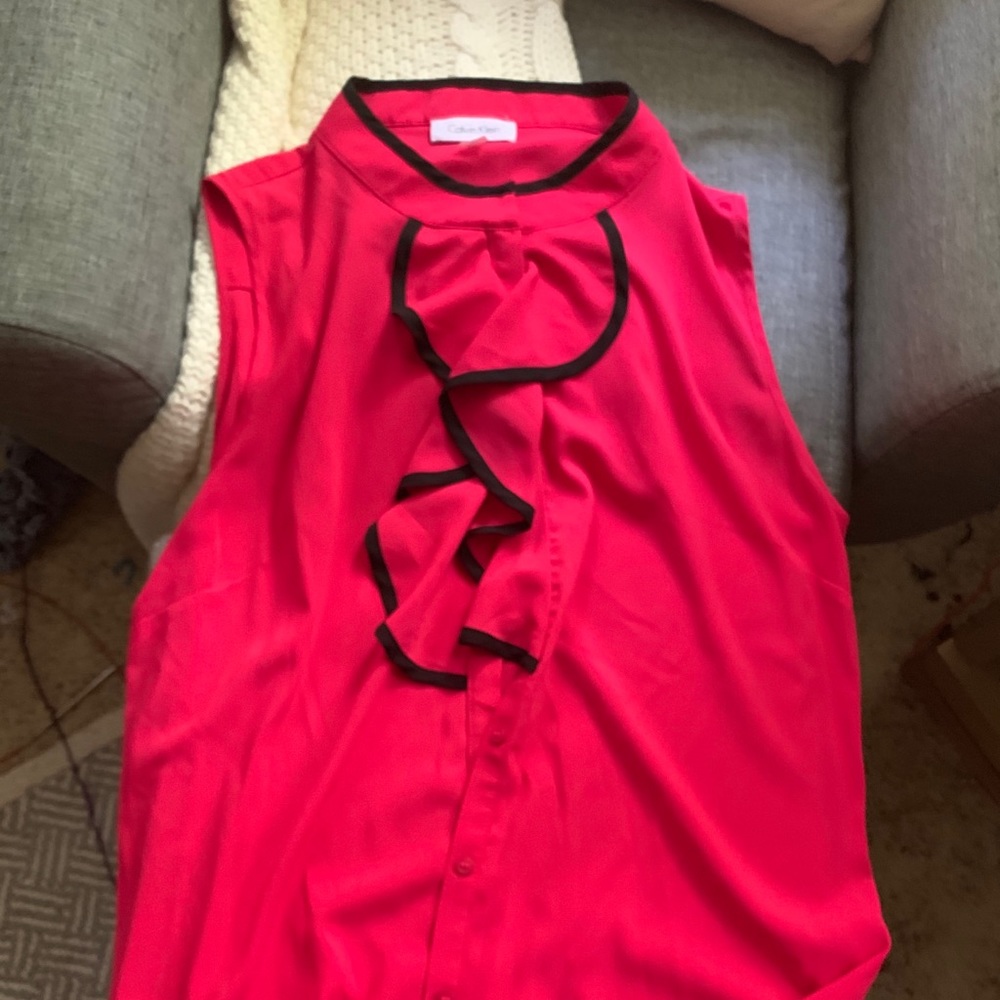 Calvin Klein Ruffle Top